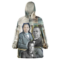 Booker T. Washington Kid Wearable Blanket Hoodie Historic Portrait Collage Civil Rights Legacy Educational Pioneer Design - Wonder Print Shop