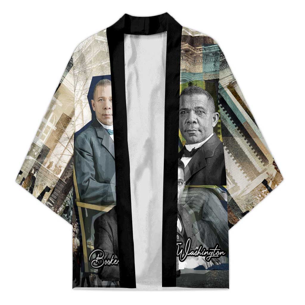 Booker T. Washington Kimono Historic Portrait Collage Civil Rights Legacy Educational Pioneer Design - Wonder Print Shop