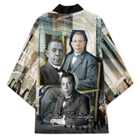 Booker T. Washington Kimono Historic Portrait Collage Civil Rights Legacy Educational Pioneer Design - Wonder Print Shop