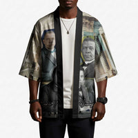 Booker T. Washington Kimono Historic Portrait Collage Civil Rights Legacy Educational Pioneer Design - Wonder Print Shop
