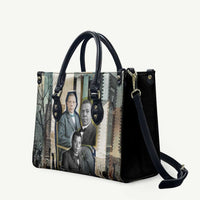 Booker T. Washington Leather Bag Historic Portrait Collage Civil Rights Legacy Educational Pioneer Design - Wonder Print Shop