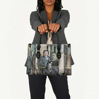 Booker T. Washington Leather Bag Historic Portrait Collage Civil Rights Legacy Educational Pioneer Design - Wonder Print Shop