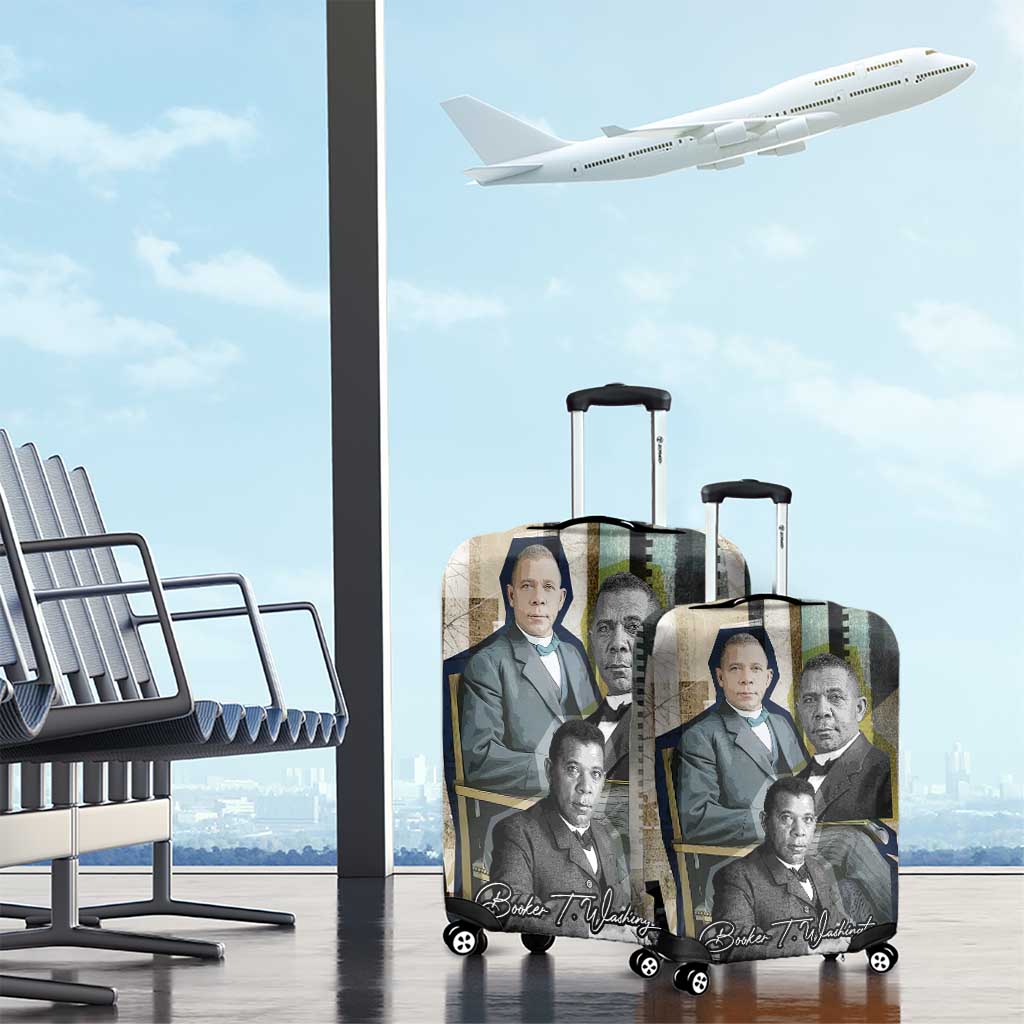 Booker T. Washington Luggage Cover Historic Portrait Collage Civil Rights Legacy Educational Pioneer Design - Wonder Print Shop