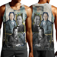 Booker T. Washington Men Tank Top Historic Portrait Collage Civil Rights Legacy Educational Pioneer Design - Wonder Print Shop
