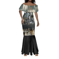 Booker T. Washington Mermaid Dress Historic Portrait Collage Civil Rights Legacy Educational Pioneer Design TS04