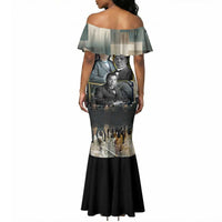 Booker T. Washington Mermaid Dress Historic Portrait Collage Civil Rights Legacy Educational Pioneer Design TS04