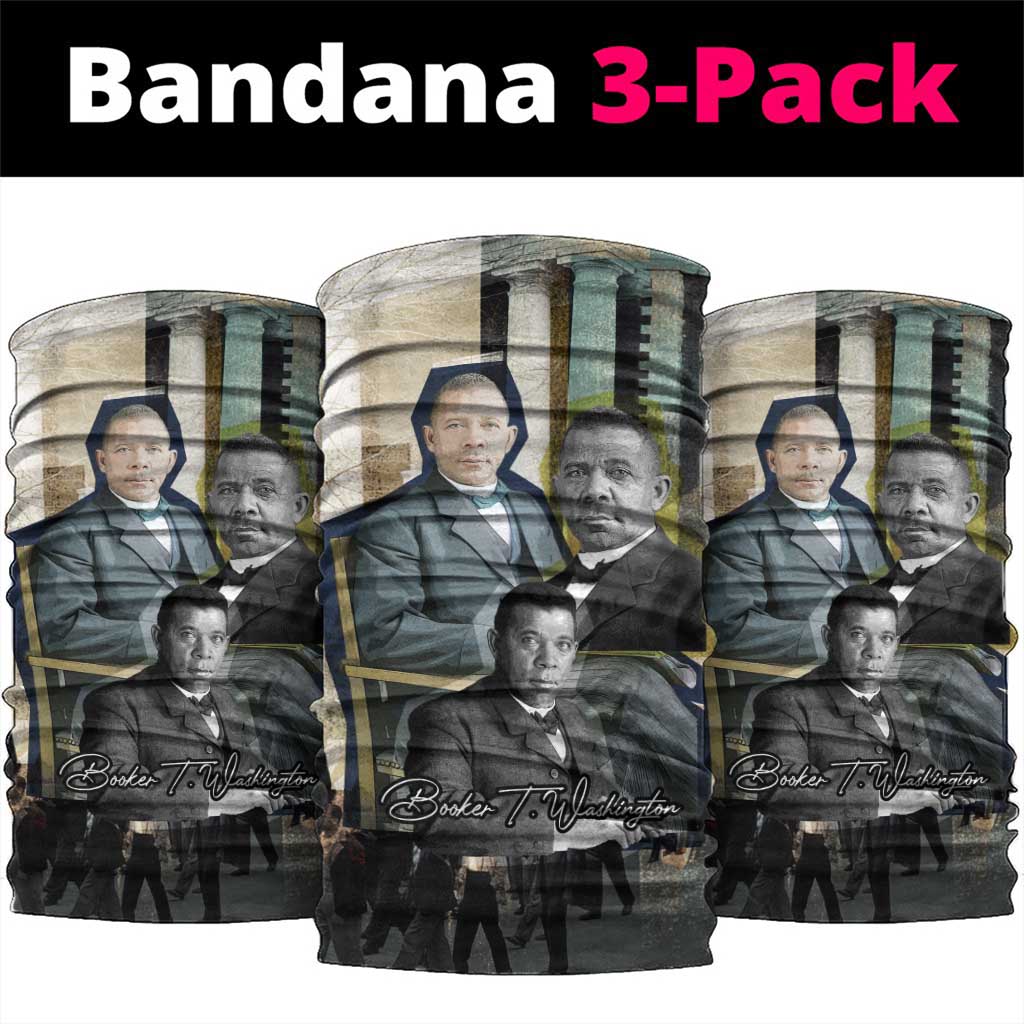 Booker T. Washington Neck Gaiter Historic Portrait Collage Civil Rights Legacy Educational Pioneer Design - Wonder Print Shop