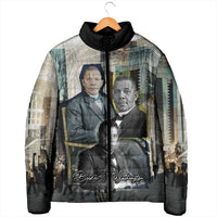 Booker T. Washington Padded Jacket Historic Portrait Collage Civil Rights Legacy Educational Pioneer Design - Wonder Print Shop