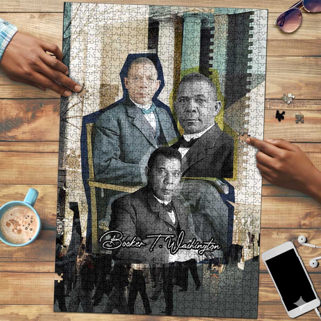 Booker T. Washington Puzzle Historic Portrait Collage Civil Rights Legacy Educational Pioneer Design - Wonder Print Shop