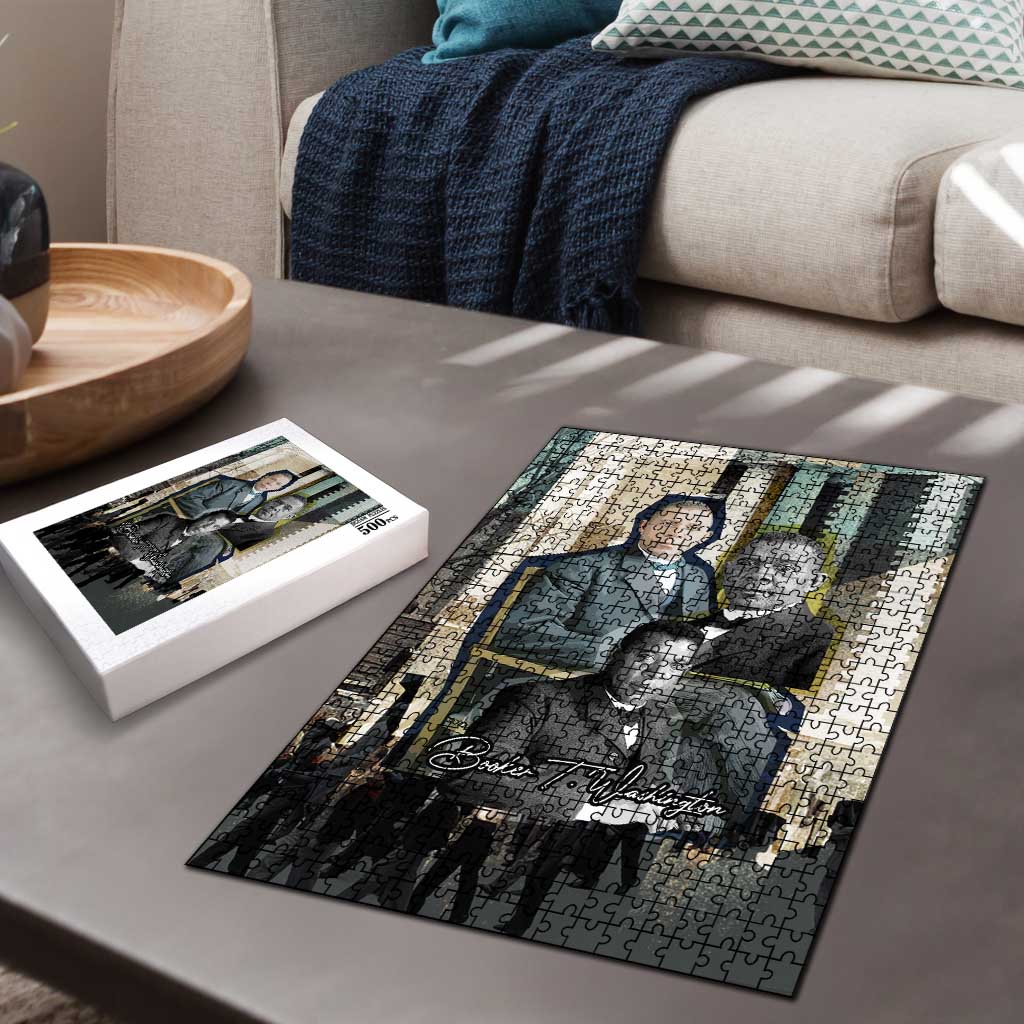 Booker T. Washington Puzzle Historic Portrait Collage Civil Rights Legacy Educational Pioneer Design - Wonder Print Shop