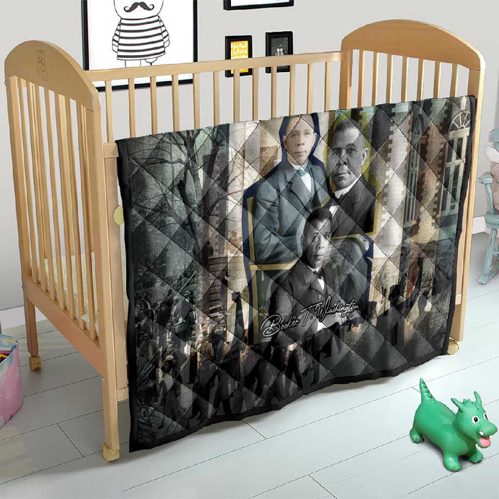 Booker T. Washington Quilt Historic Portrait Collage Civil Rights Legacy Educational Pioneer Design - Wonder Print Shop