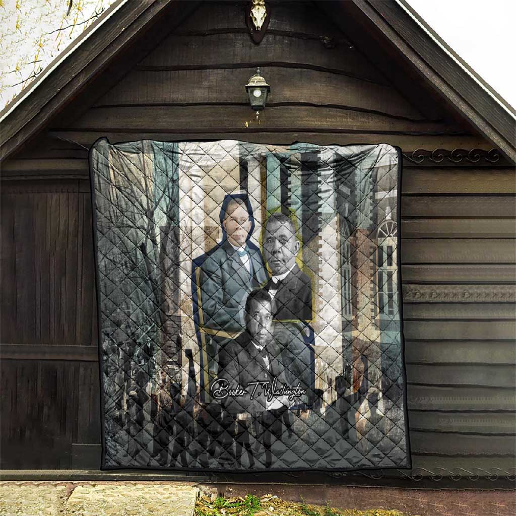 Booker T. Washington Quilt Historic Portrait Collage Civil Rights Legacy Educational Pioneer Design - Wonder Print Shop