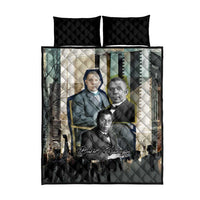 Booker T. Washington Quilt Bed Set Historic Portrait Collage Civil Rights Legacy Educational Pioneer Design - Wonder Print Shop