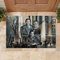Booker T. Washington Rubber Doormat Historic Portrait Collage Civil Rights Legacy Educational Pioneer Design - Wonder Print Shop