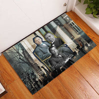 Booker T. Washington Rubber Doormat Historic Portrait Collage Civil Rights Legacy Educational Pioneer Design - Wonder Print Shop