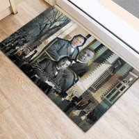 Booker T. Washington Rubber Doormat Historic Portrait Collage Civil Rights Legacy Educational Pioneer Design - Wonder Print Shop