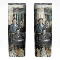 Booker T. Washington Skinny Tumbler Historic Portrait Collage Civil Rights Legacy Educational Pioneer Design - Wonder Print Shop