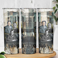 Booker T. Washington Skinny Tumbler Historic Portrait Collage Civil Rights Legacy Educational Pioneer Design - Wonder Print Shop