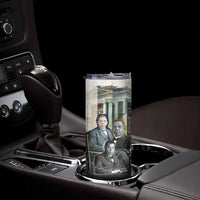 Booker T. Washington Skinny Tumbler Historic Portrait Collage Civil Rights Legacy Educational Pioneer Design - Wonder Print Shop