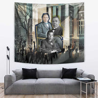 Booker T. Washington Tapestry Historic Portrait Collage Civil Rights Legacy Educational Pioneer Design - Wonder Print Shop