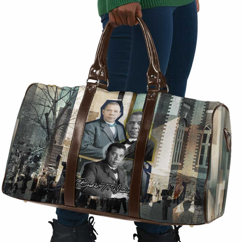 Booker T. Washington Travel Bag Historic Portrait Collage Civil Rights Legacy Educational Pioneer Design - Wonder Print Shop