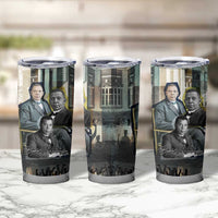 Booker T. Washington Tumbler Cup Historic Portrait Collage Civil Rights Legacy Educational Pioneer Design - Wonder Print Shop