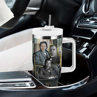 Booker T. Washington Tumbler With Handle Historic Portrait Collage Civil Rights Legacy Educational Pioneer Design - Wonder Print Shop
