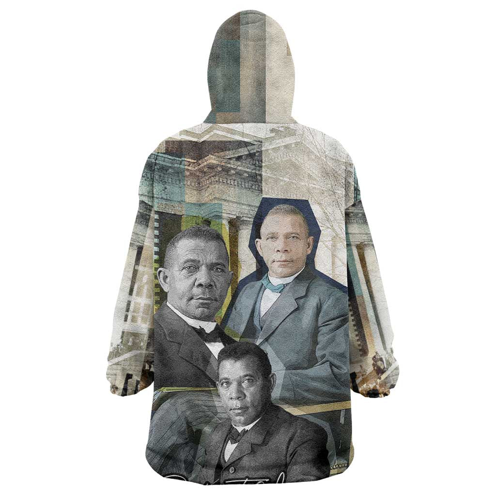 Booker T. Washington Wearable Blanket Hoodie Historic Portrait Collage Civil Rights Legacy Educational Pioneer Design - Wonder Print Shop