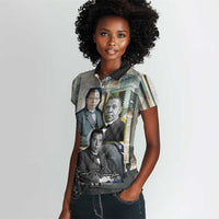 Booker T. Washington Women Polo Shirt Historic Portrait Collage Civil Rights Legacy Educational Pioneer Design TS04