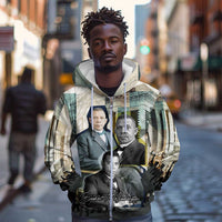 Booker T. Washington Zip Hoodie Historic Portrait Collage Civil Rights Legacy Educational Pioneer Design - Wonder Print Shop