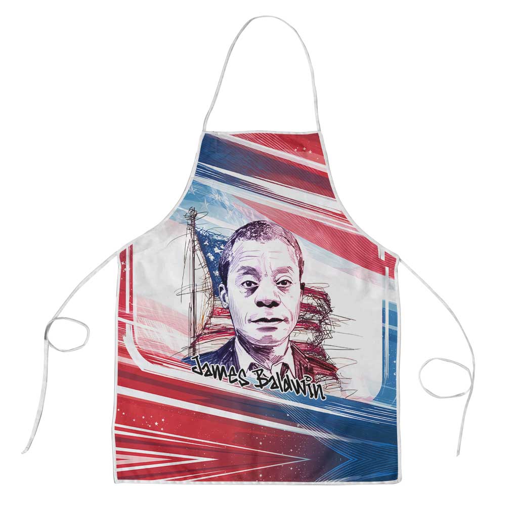 James Baldwin Apron Artistic Portrait Quote on Love and Awareness Civil Rights Tribute - Wonder Print Shop