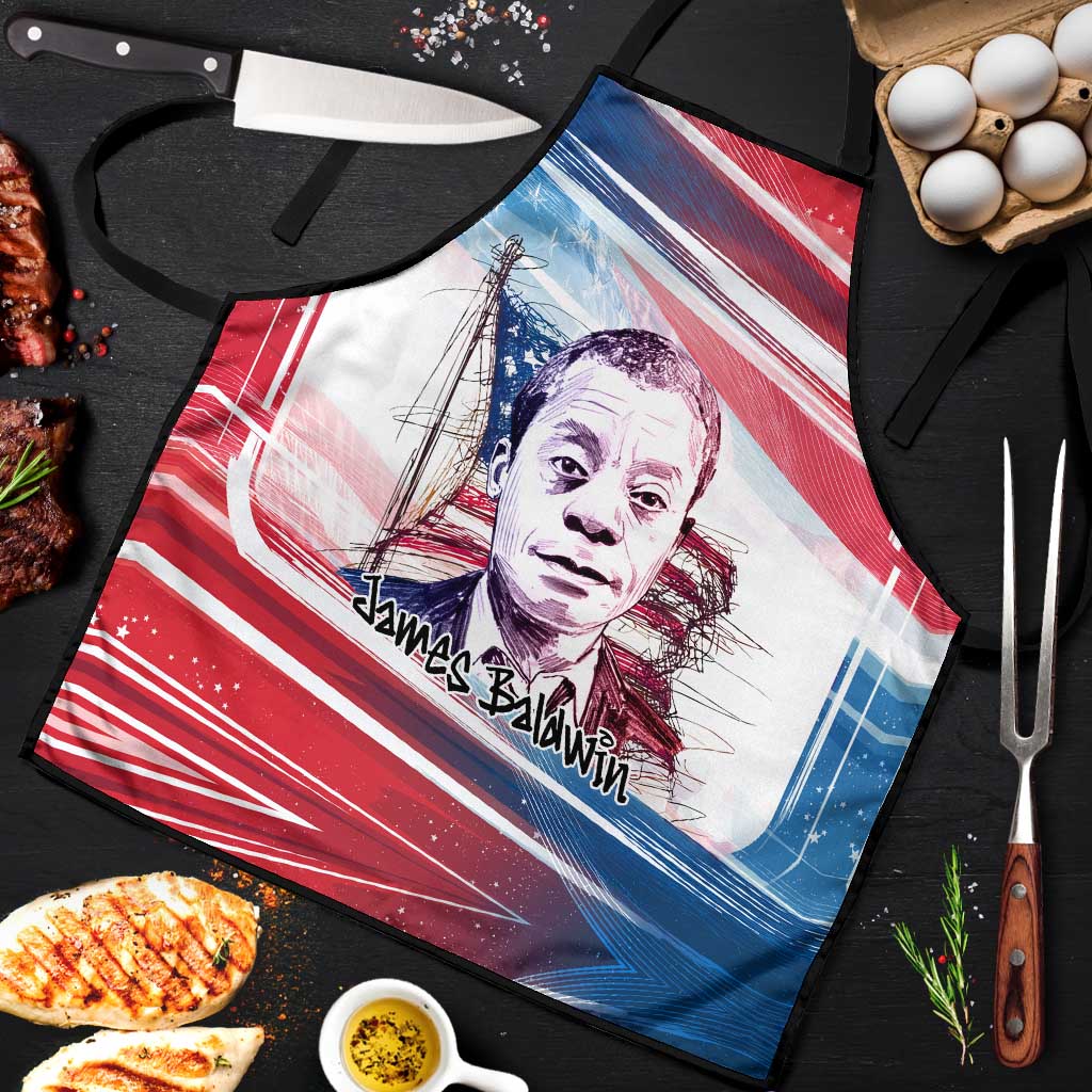 James Baldwin Apron Artistic Portrait Quote on Love and Awareness Civil Rights Tribute - Wonder Print Shop