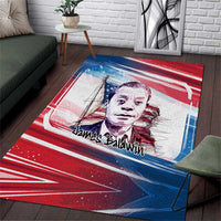 James Baldwin Area Rug Artistic Portrait Quote on Love and Awareness Civil Rights Tribute - Wonder Print Shop