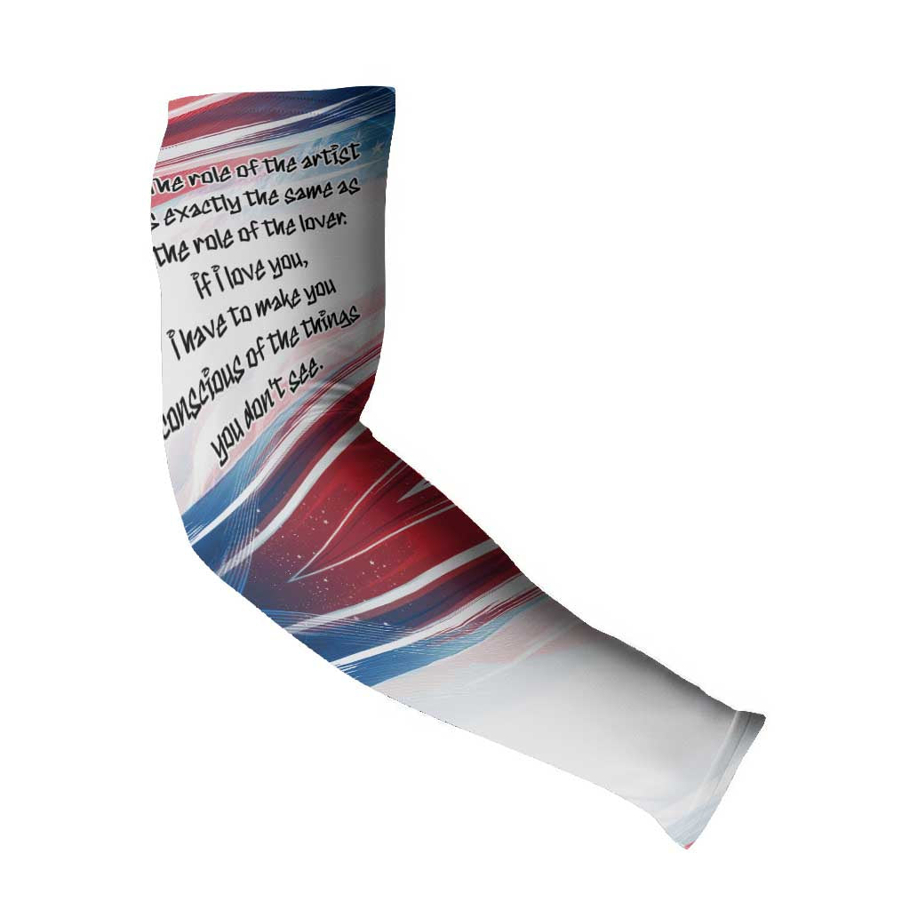 James Baldwin Arm Sleeves Artistic Portrait Quote on Love and Awareness Civil Rights Tribute - Wonder Print Shop