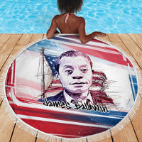 James Baldwin Beach Blanket Artistic Portrait Quote on Love and Awareness Civil Rights Tribute - Wonder Print Shop