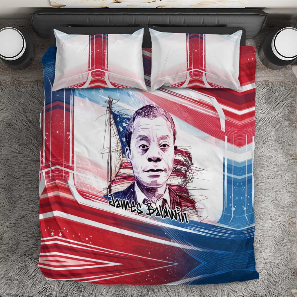 James Baldwin Bedding Set Artistic Portrait Quote on Love and Awareness Civil Rights Tribute - Wonder Print Shop