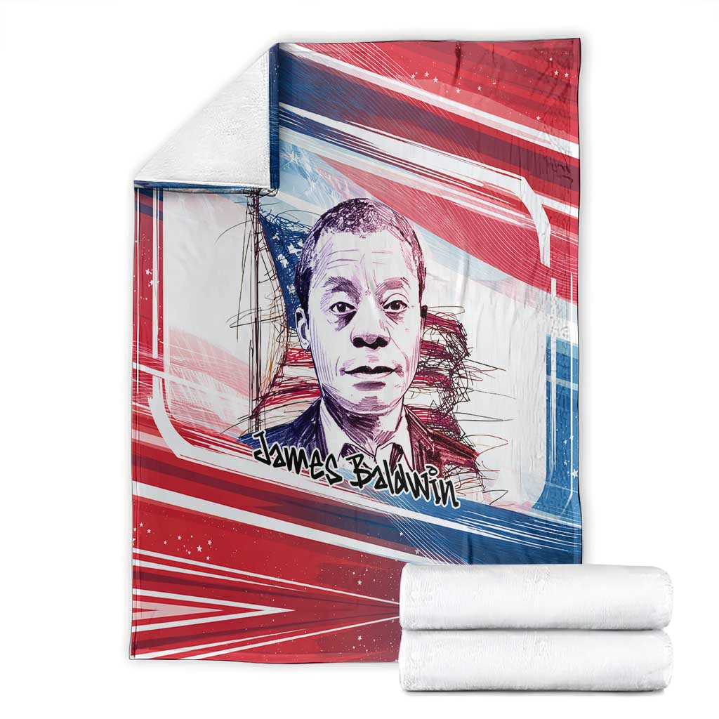 James Baldwin Blanket Artistic Portrait Quote on Love and Awareness Civil Rights Tribute - Wonder Print Shop