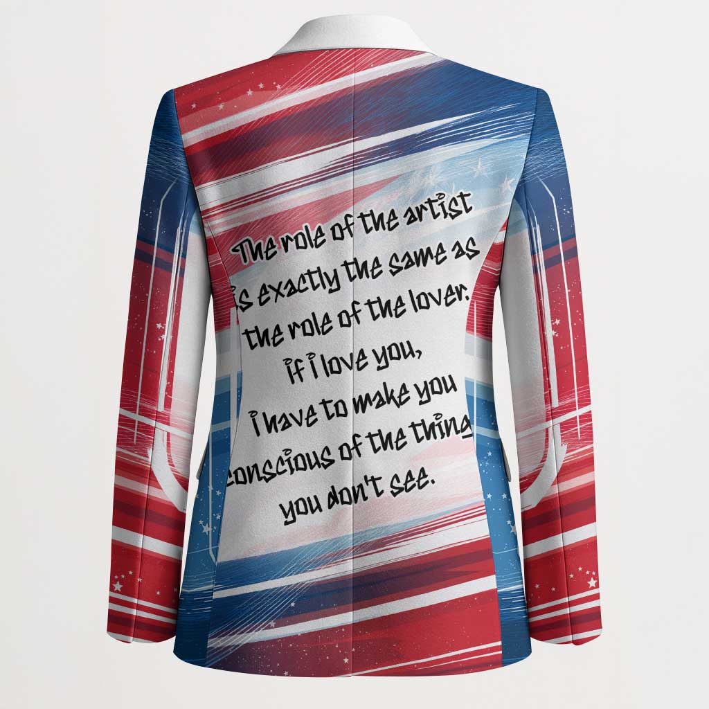 James Baldwin Blazer Artistic Portrait Quote on Love and Awareness Civil Rights Tribute - Wonder Print Shop