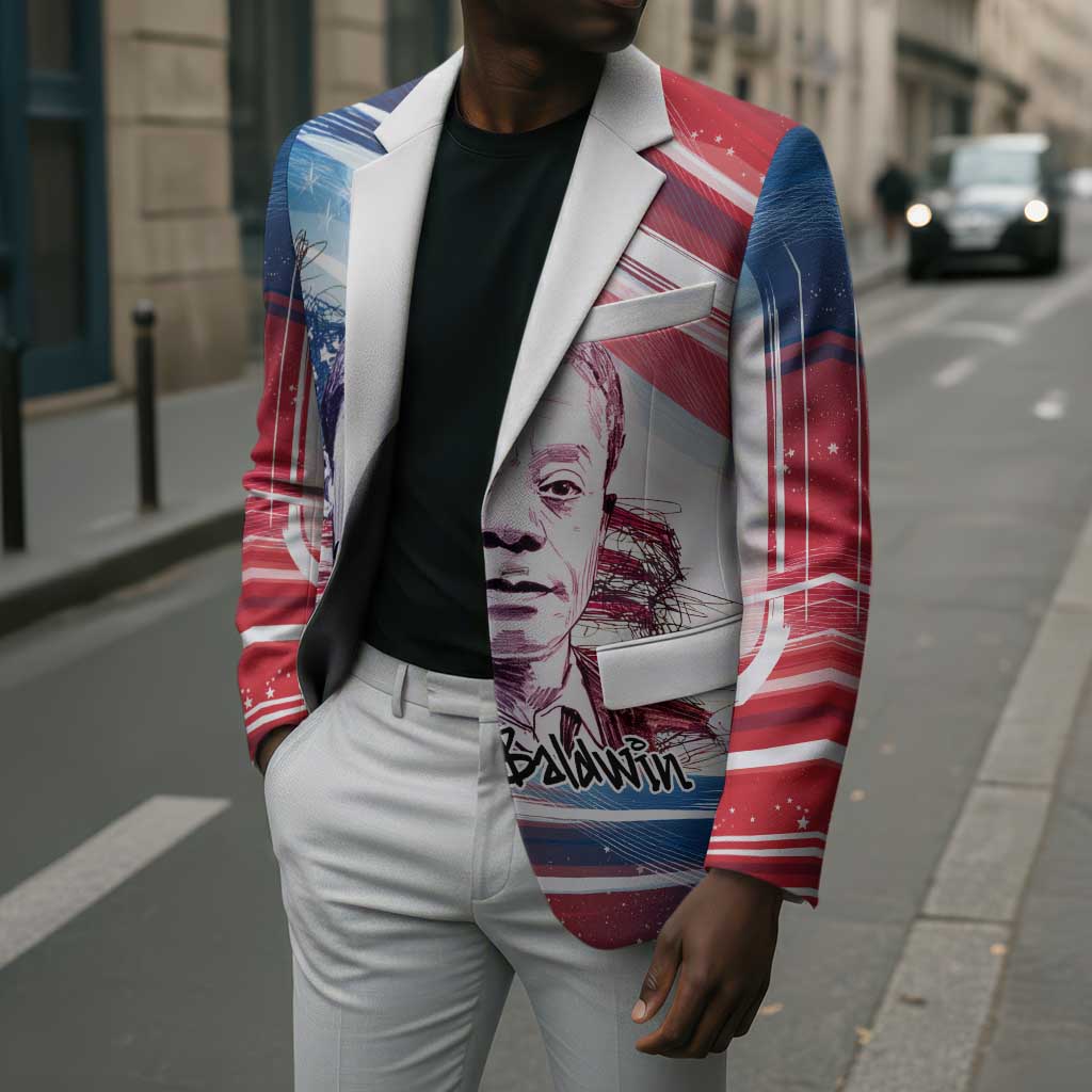 James Baldwin Blazer Artistic Portrait Quote on Love and Awareness Civil Rights Tribute - Wonder Print Shop