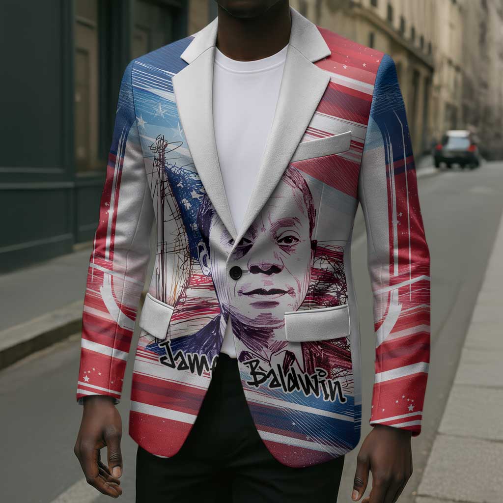 James Baldwin Blazer Artistic Portrait Quote on Love and Awareness Civil Rights Tribute - Wonder Print Shop