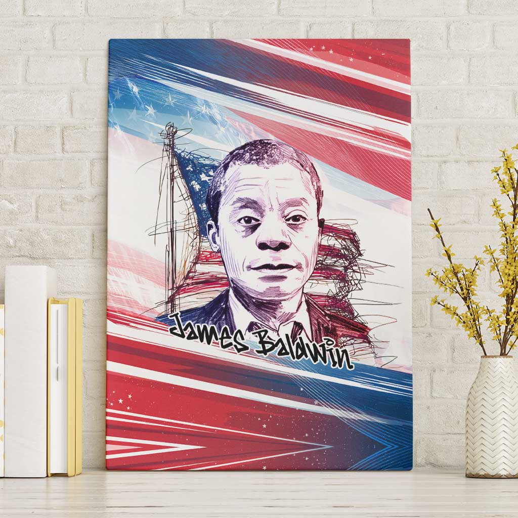 James Baldwin Canvas Wall Art Artistic Portrait Quote on Love and Awareness Civil Rights Tribute - Wonder Print Shop