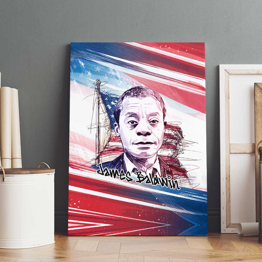 James Baldwin Canvas Wall Art Artistic Portrait Quote on Love and Awareness Civil Rights Tribute - Wonder Print Shop