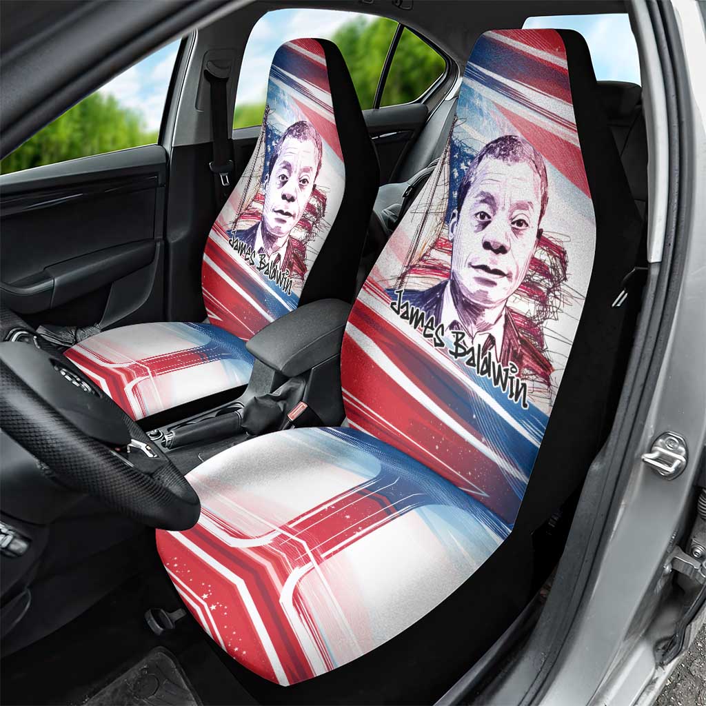 James Baldwin Car Seat Cover Artistic Portrait Quote on Love and Awareness Civil Rights Tribute - Wonder Print Shop