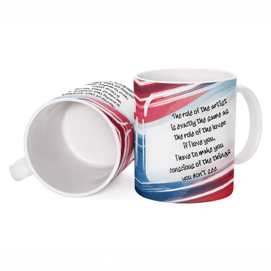 James Baldwin Ceramic Mug Artistic Portrait Quote on Love and Awareness Civil Rights Tribute - Wonder Print Shop