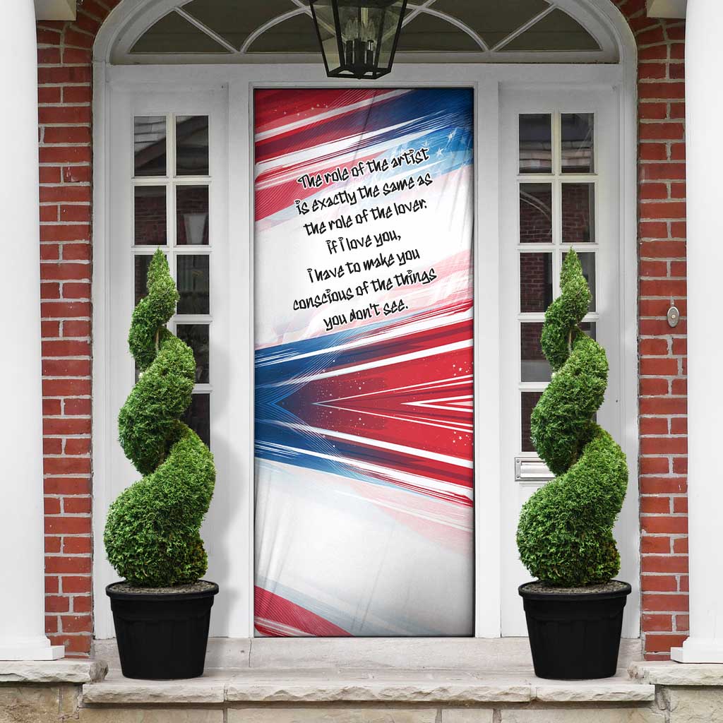 James Baldwin Door Cover Artistic Portrait Quote on Love and Awareness Civil Rights Tribute - Wonder Print Shop