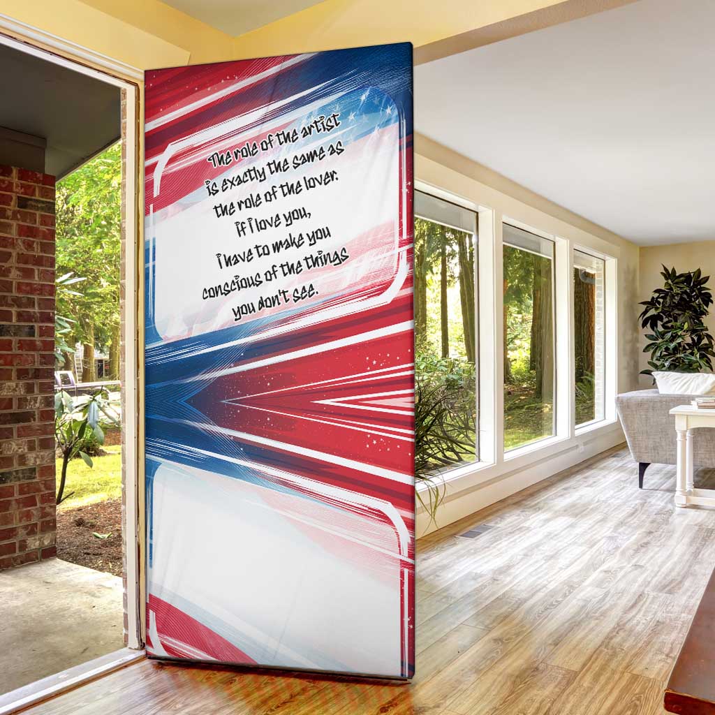 James Baldwin Door Cover Artistic Portrait Quote on Love and Awareness Civil Rights Tribute - Wonder Print Shop