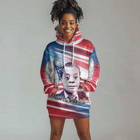 James Baldwin Hoodie Dress Artistic Portrait Quote on Love and Awareness Civil Rights Tribute - Wonder Print Shop