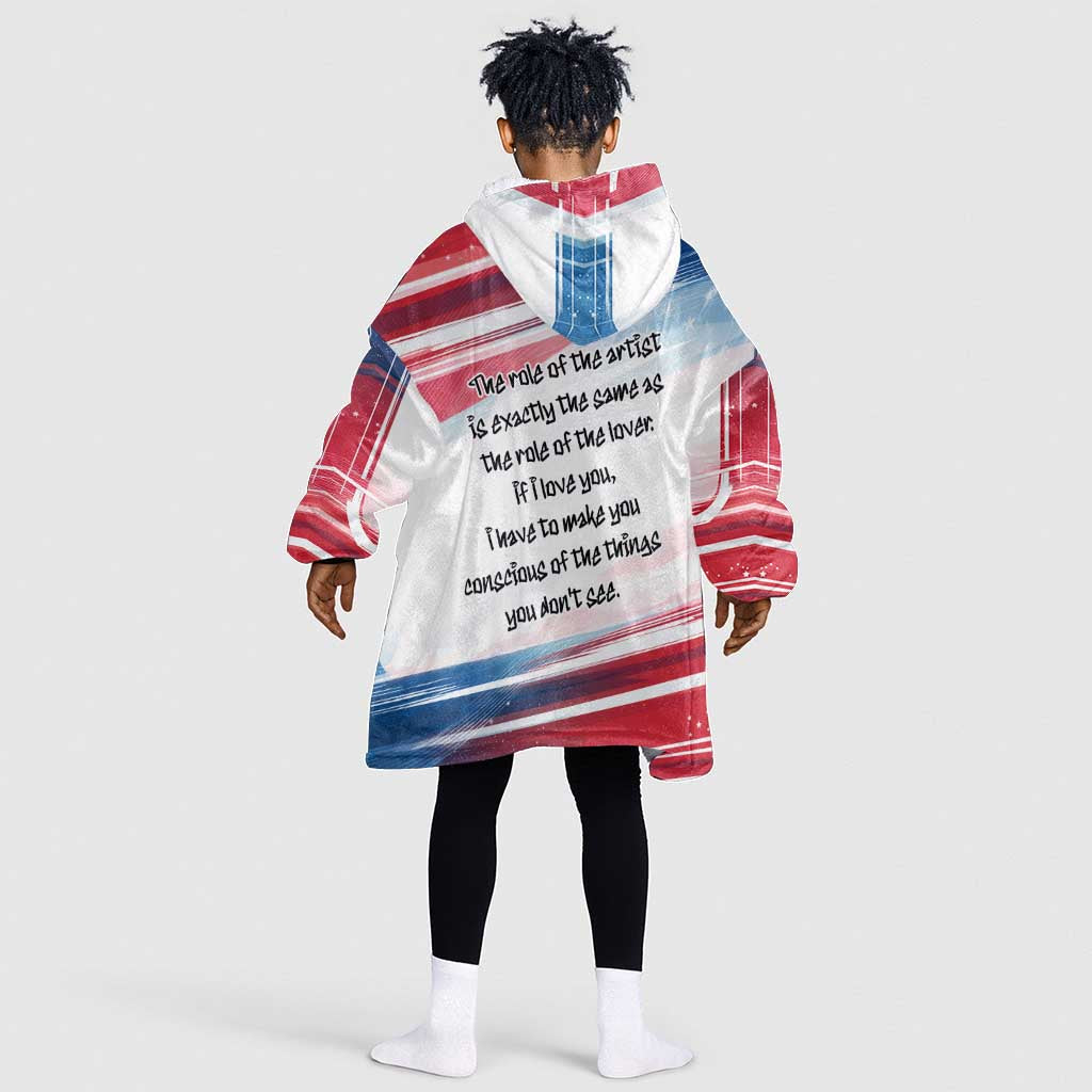 James Baldwin Kid Wearable Blanket Hoodie Artistic Portrait Quote on Love and Awareness Civil Rights Tribute - Wonder Print Shop