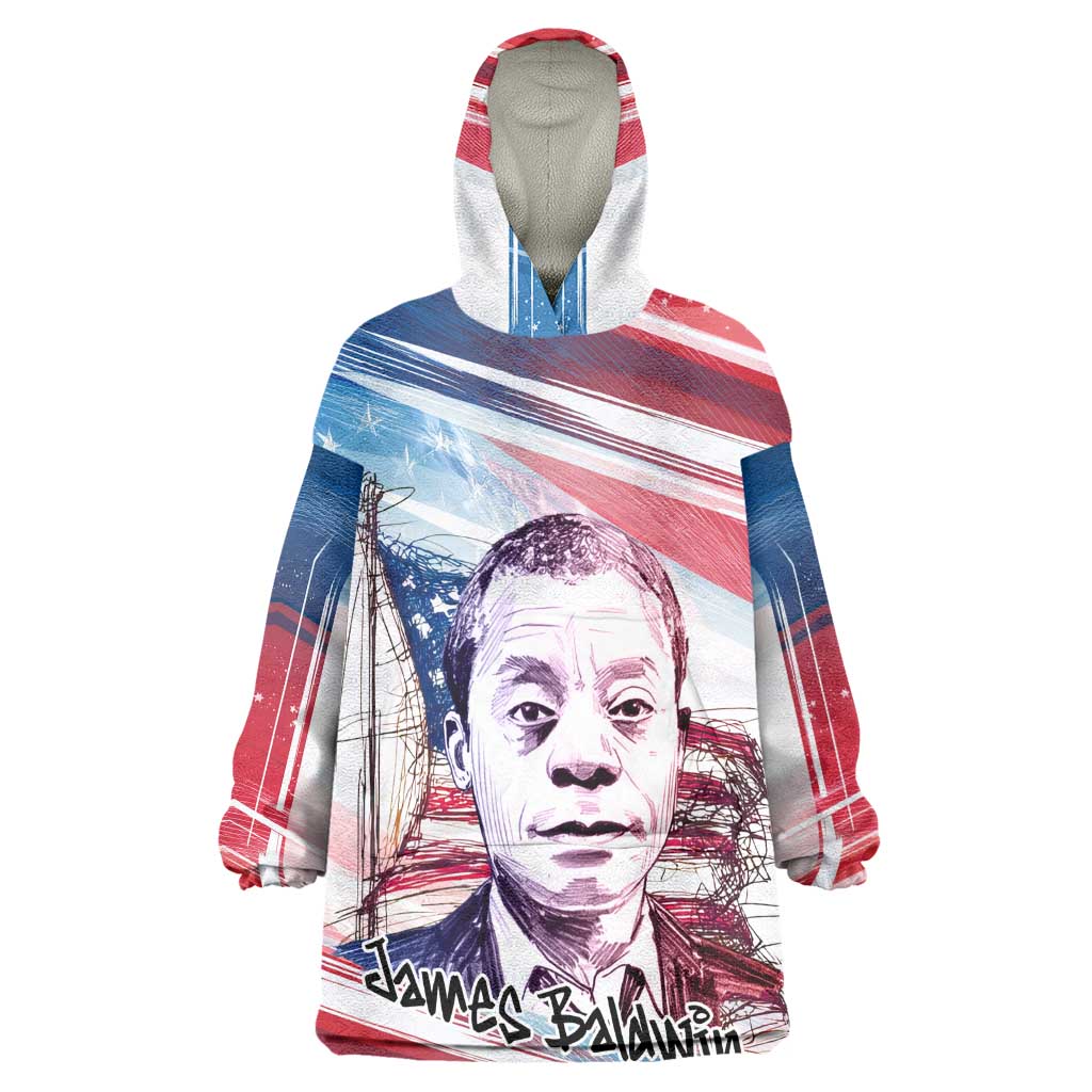 James Baldwin Kid Wearable Blanket Hoodie Artistic Portrait Quote on Love and Awareness Civil Rights Tribute - Wonder Print Shop