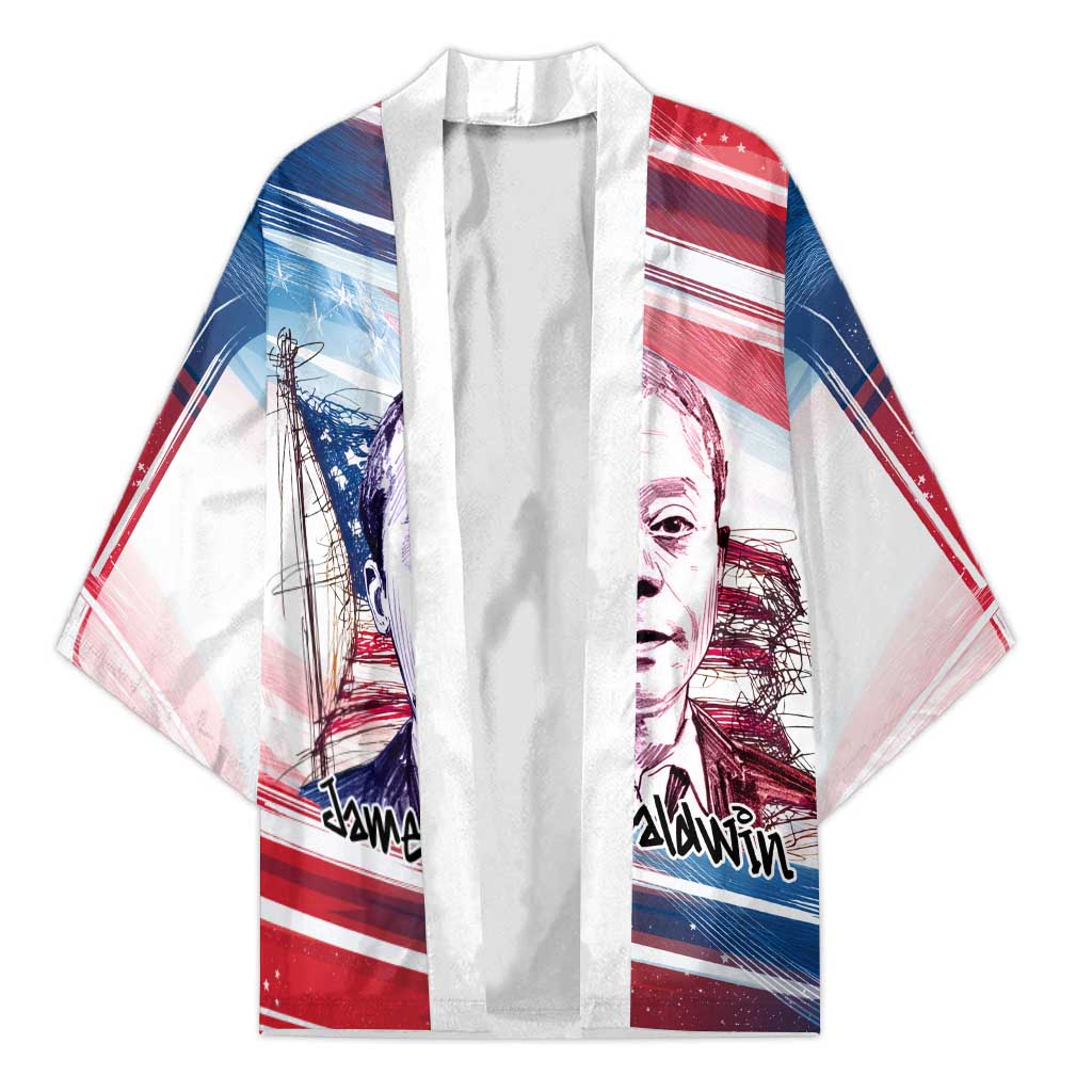 James Baldwin Kimono Artistic Portrait Quote on Love and Awareness Civil Rights Tribute - Wonder Print Shop